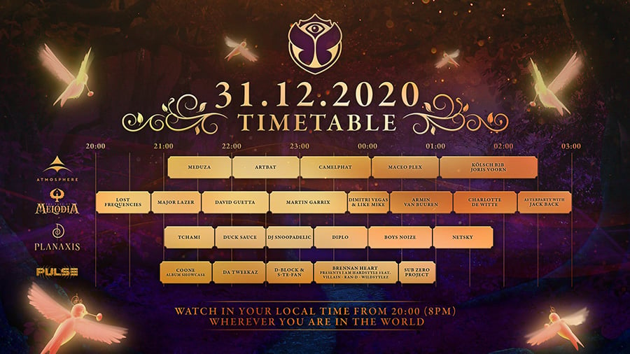 Tomorrowland Neujahrsfestival Timetable