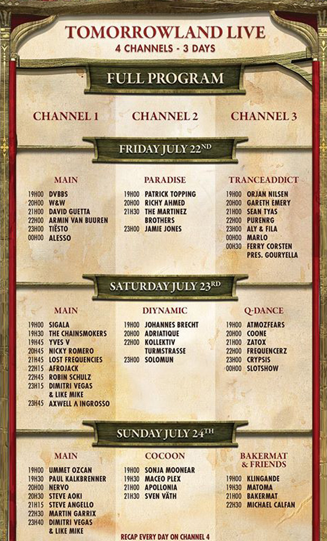 Tomorrowland 2016 » Livestream